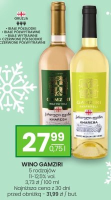 Wino Gamziri (5 rodzajów) 0,75l promocja w Twój Market