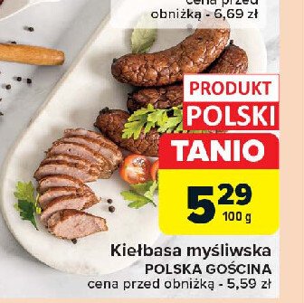 Kiełbasa mysliwska Polska gościna promocja w Carrefour