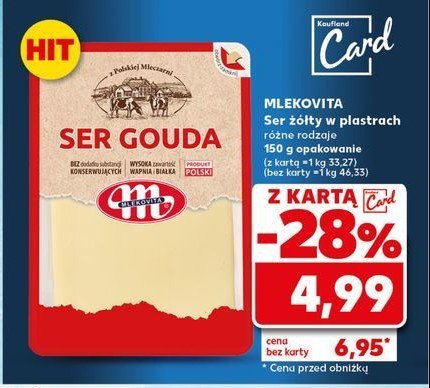 Ser gouda MLEKOVITA Z POLSKIEJ MLECZARNI promocja