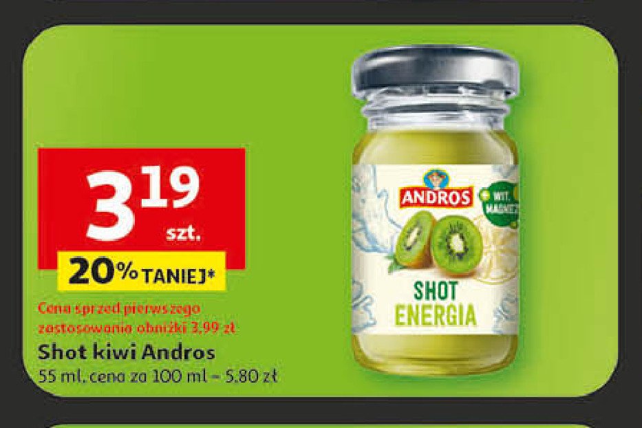 Shot energia Andros promocja