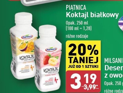 Koktajl z białkiem serwatkowym mango marakuja owies Piątnica promocja