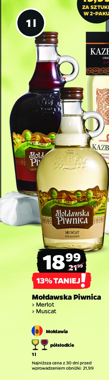 Wino MOŁDAWSKA PIWNICA CABERNET SAUVIGNON promocja w Netto