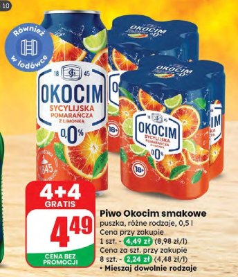 Piwo Okocim smakowe puszka różne rodzaje promocja w Dino