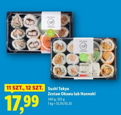 Zestaw sushi Okawa lub Hannoki promocja w Lidl
