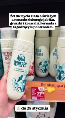 Żel do mycia ciała Aqua Whisper nawilżający promocja w Rossmann