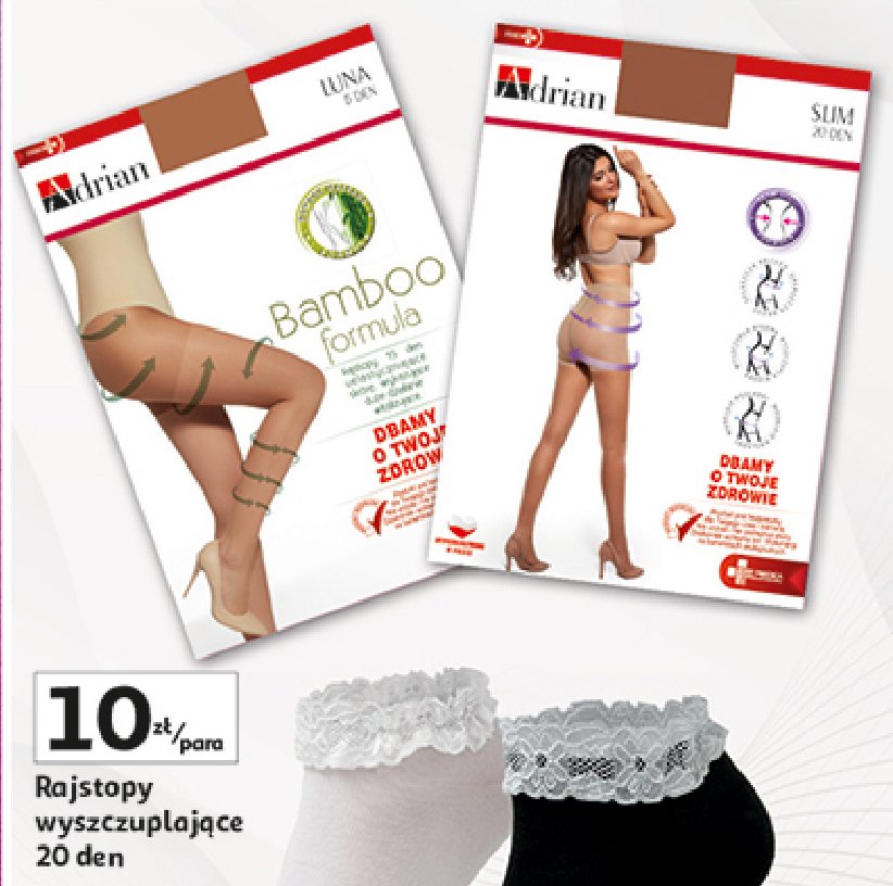 Rajstopy damskie slim 20 den Adrian promocja w Auchan