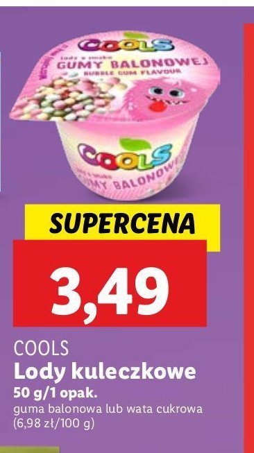 Lody kuleczkowe guma balonowa promocja