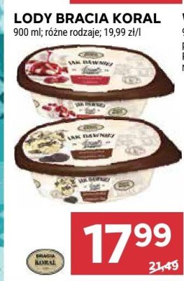 Lody bracia Koral promocja w Stokrotka