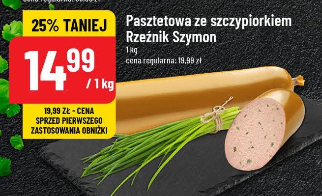 Pasztetowa ze szczypiorkiem Rzeźnik szymon poleca promocja