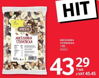Mieszanka studencka 1 kg promocja w Selgros