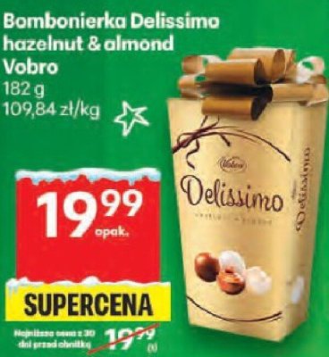 Bombonierka Delissimo hazelnut & almond Vobro promocja w Delikatesy Centrum