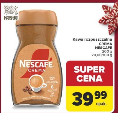 Kawa rozpuszczalna Crema Nescafé promocja w Carrefour