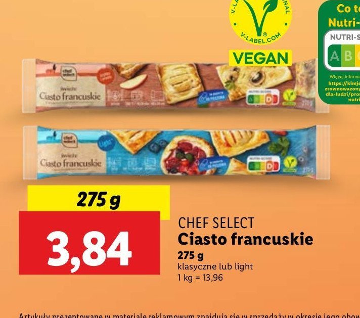 Ciasto francuskie lekkie Chef select promocja