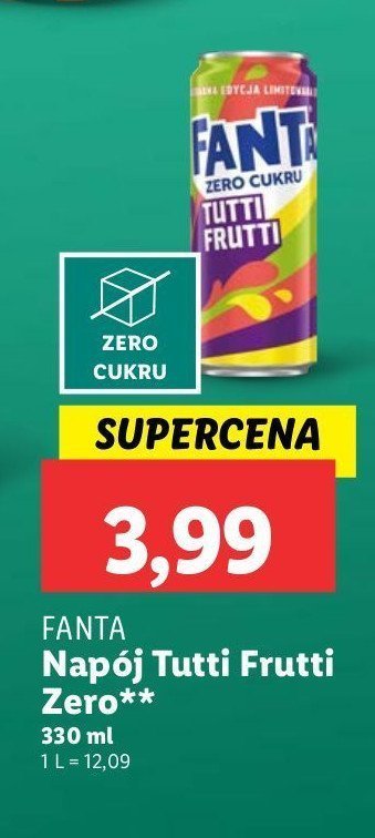 Nap贸j tutti frutti Fanta zero promocja