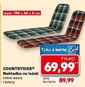 Poduszka na leżak 190 x 60 x 5 cm K-classic countryside promocja w Kaufland