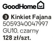 Kinkiet Fajana czarny promocja w Castorama