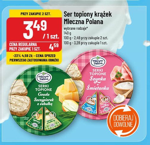 Ser topiony gouda z szynką Mleczna polana promocja w POLOmarket