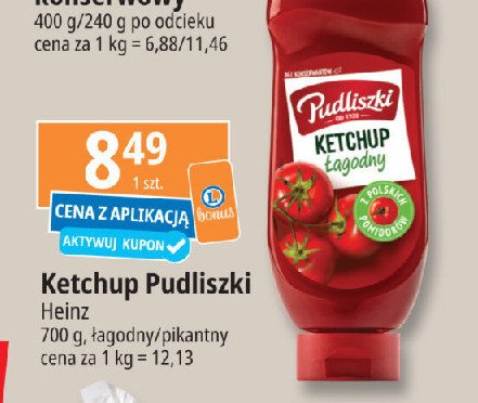 Ketchup pikantny Pudliszki promocja w Leclerc