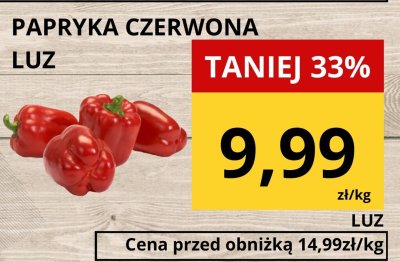 Papryka czerwona luz promocja w Supeco