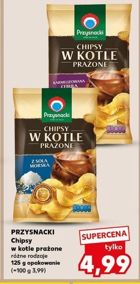 Chipsy w kotle prażone karmelizowana cebula Przysnacki promocja w Kaufland