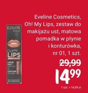 Zestaw do makijażu ust nr.01 Eveline oh! my lips promocja