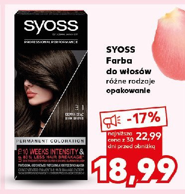 Farba do włosów ciemny brąz 3-1 Syoss salonplex promocja