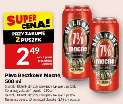 Piwo Beczkowe Mocne, 500 ml promocja w Twój Market