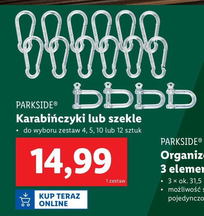 Zestaw karabińczyków Parkside promocja w Lidl