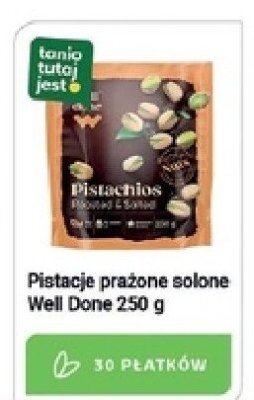 Pistacje prażone solone Well Done promocja w Stokrotka