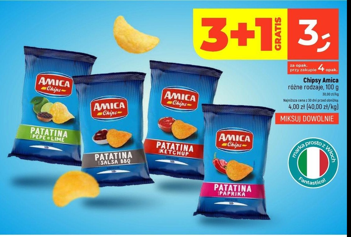 Chipsy paprika AMICA CHIPS promocja