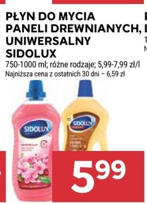 Płyn do mycia paneli drewnianych, uniwersalny Sidolux promocja w Stokrotka