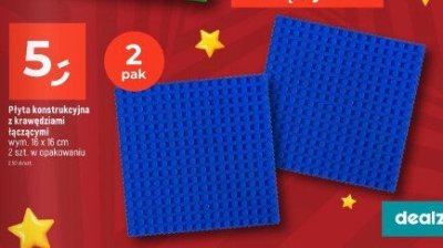 Płyta konstrukcyjna z twardymi i szczotymi wypustkami 25,5 x 25,5 cm promocja w Dealz