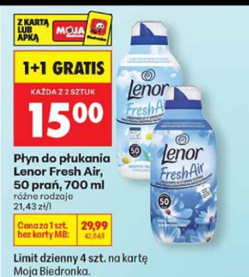 Płyn do płukania Lenor promocja w Biedronka