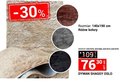 Dywan SHAGGY OSLO 140x190 cm różne kolory promocja w Merkury Market