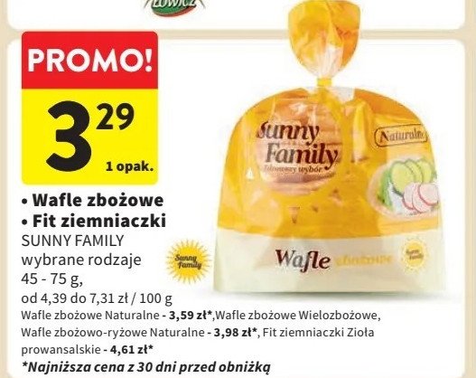 Wafle ryżowe z gryką Sunny family promocja