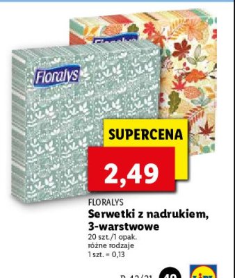 Serwetki 33 x 33 cm Floralys promocja