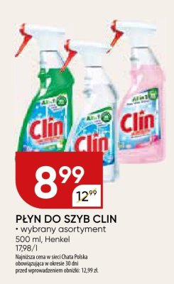 Płyn do szyb Clin promocja w Chata Polska