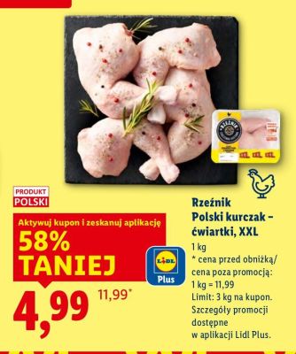 Kurczak Rzeźnik Polski kurczak - ćwiartki, XXL promocja w Lidl