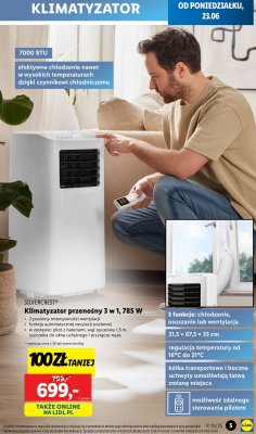 Klimatyzator przenośny 785 w Silvercrest promocja