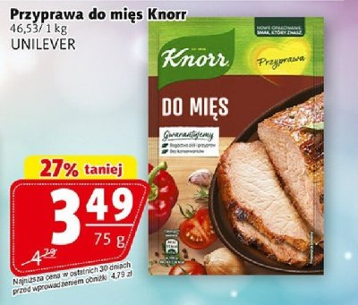 Przyprawa do mięs Knorr różne rodzaje 75 g promocja w Prim Market
