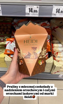 Praliny z mlecznej czekolady Heidi Mountain Dreams Milk & Hazelnuts promocja w Intermarche