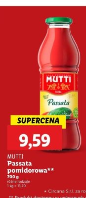 Passata pomidorowa z bazylią Mutti promocja