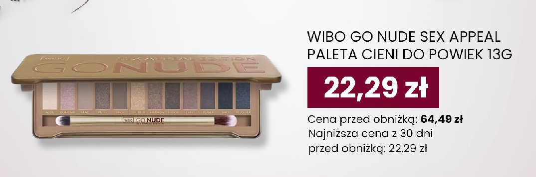 Paleta cieni Wibo go nude promocja w Dino