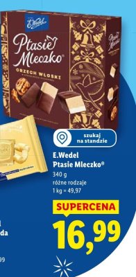 Czekolada E.Wedel Ptasie Mleczko promocja w Lidl