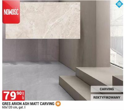 Gres Arion Ash Matt Carving 60x120 cm, gat. I promocja w Merkury Market