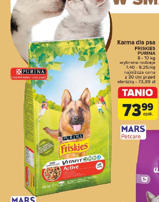 Karma dla psa Friskies active Purina friskies promocja w Carrefour