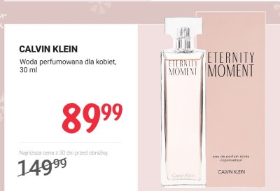 Woda perfumowana dla kobiet Eternity Moment promocja w Rossmann