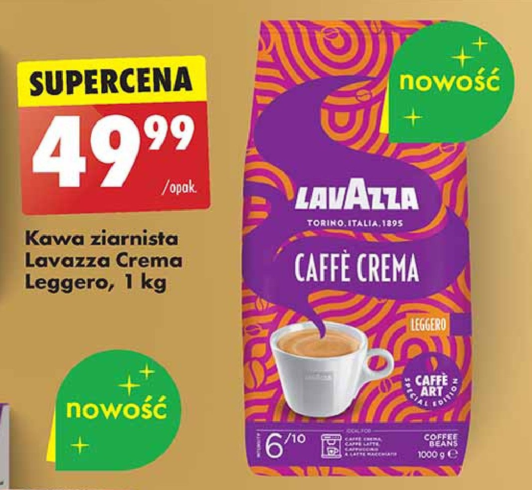 Kawa legerro Lavazza caffe crema promocja w Biedronka