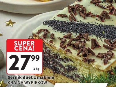 Sernik duet z makiem KRAINA WYPIEKÓW promocja w Intermarche