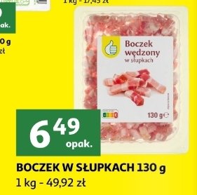 Boczek w słupkach Podniesiony kciuk promocja